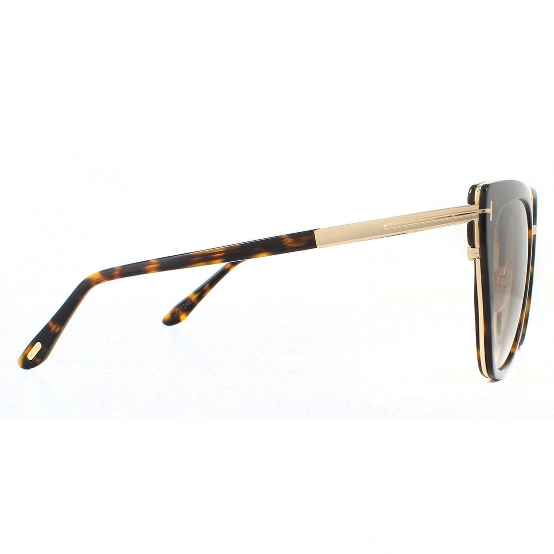 Tom Ford Sunglasses Simona FT0717 52F Shiny Dark Havana Brown Gradient