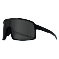 Relay Shield Unisex Matte Black and Grey Silver Mirror Polarized Endgame Sunglasses
