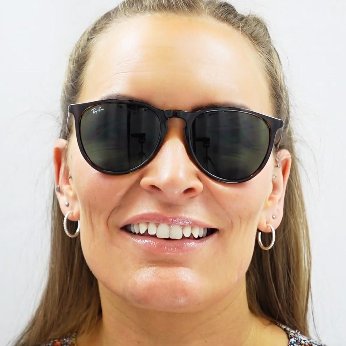 Ray-Ban Sunglasses Erika 4171 601/2P Black Green Polarized