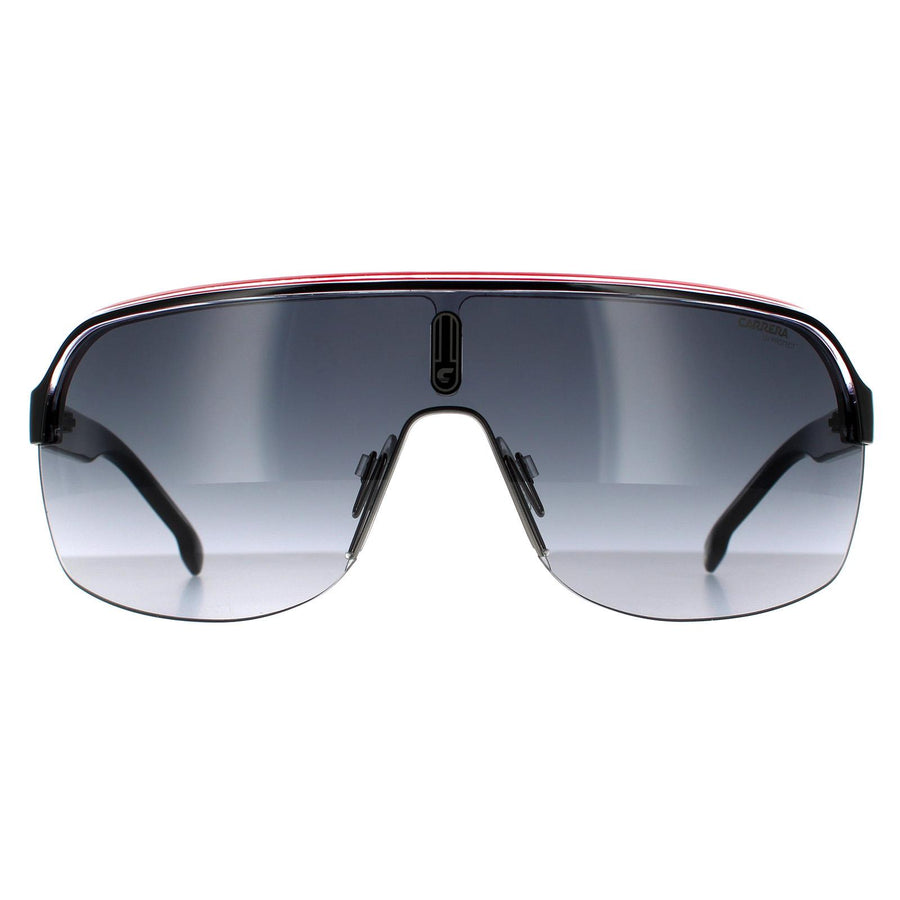 Carrera Topcar 1/N Sunglasses Black Crystal White Red / Dark Grey Gradient