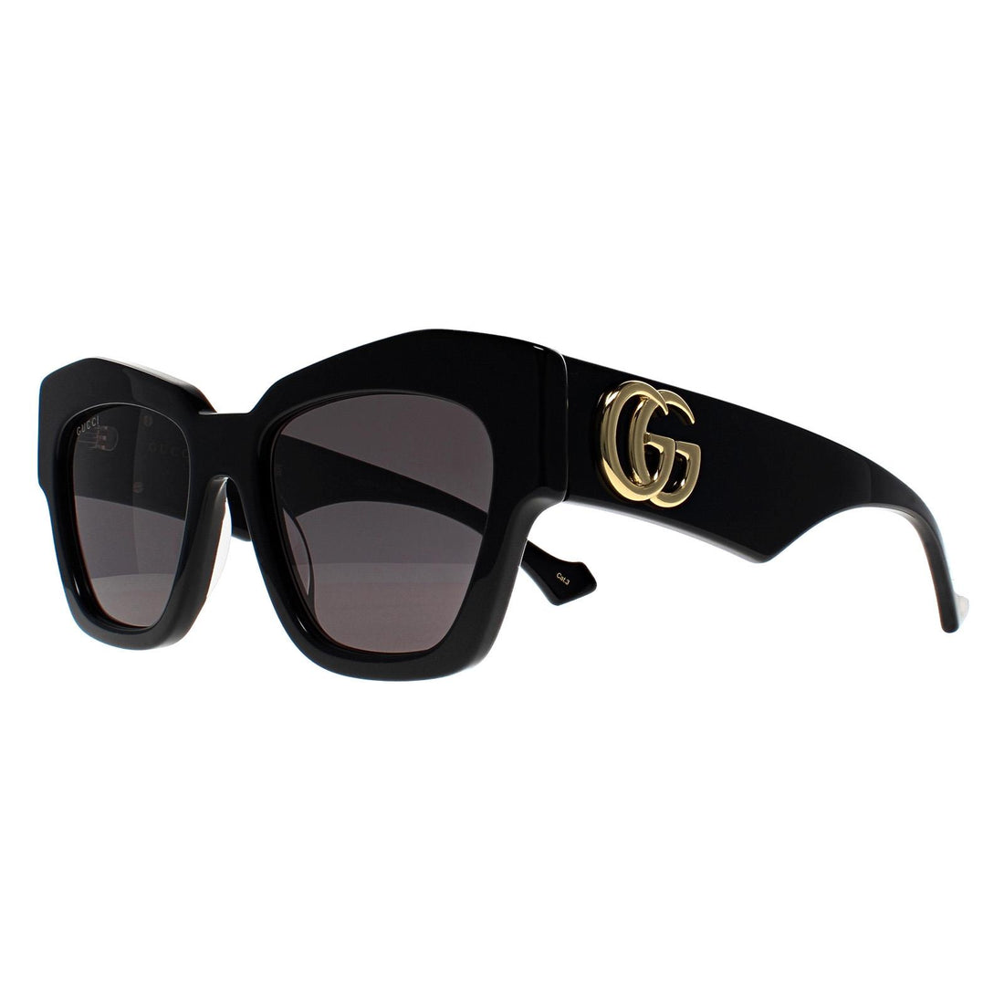 Gucci Sunglasses GG1422S 001 Shiny Black Grey