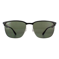 Ray-Ban Sunglasses 3569 90049A Black Silver Green Polarized