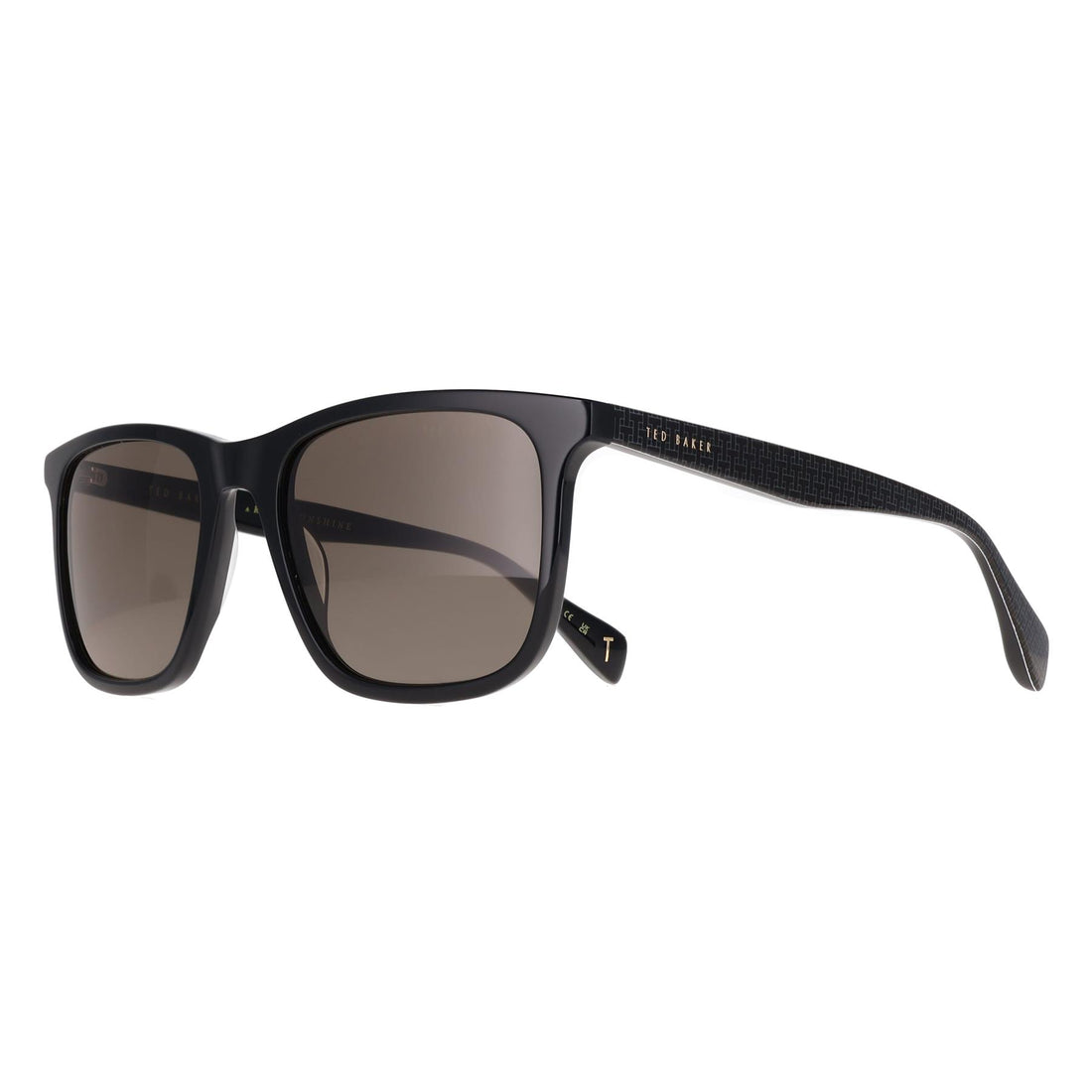 Ted Baker Sunglasses TB1724 Jacobe 001 Gloss Solid Black Green