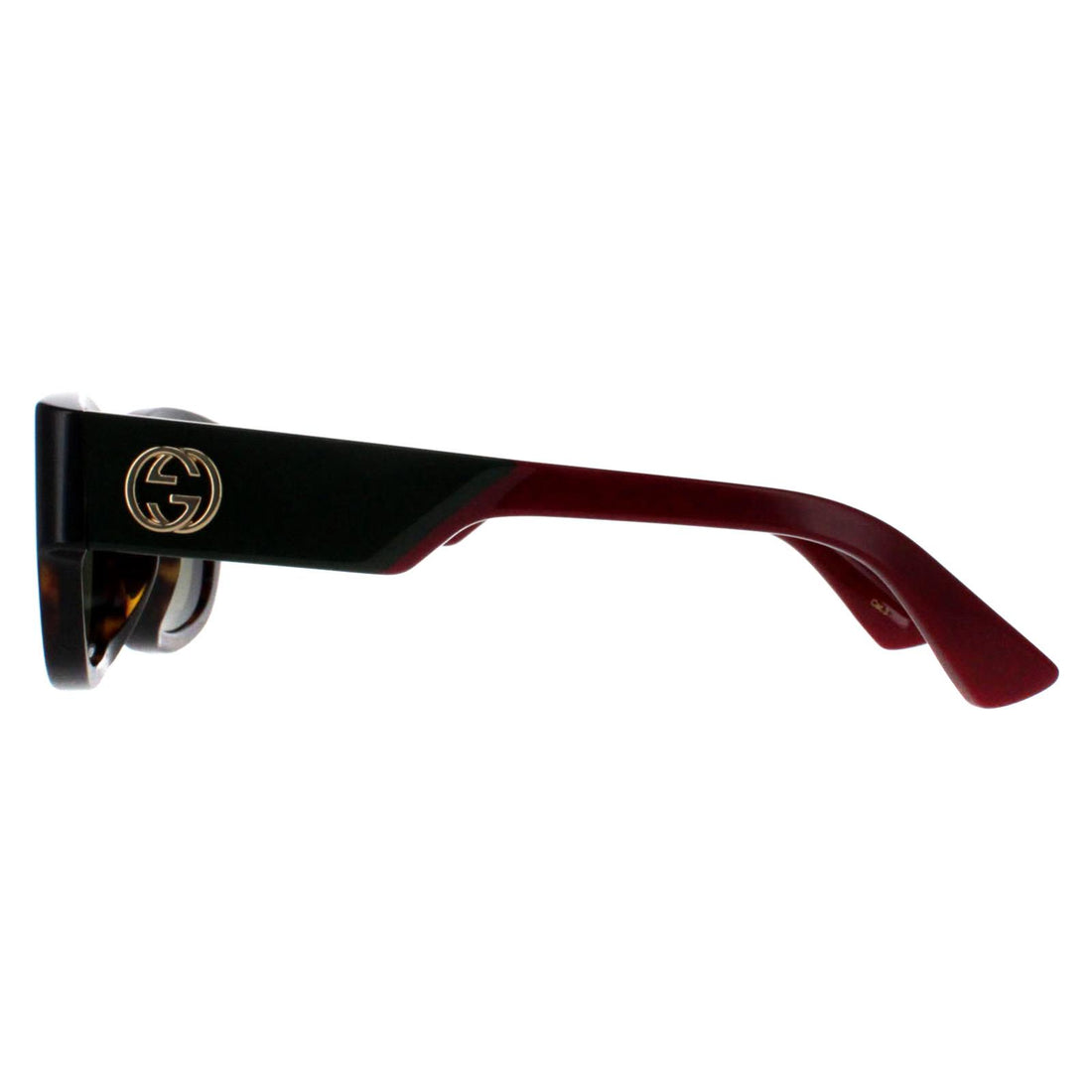 Gucci Sunglasses GG1667SK 002 Havana with Green and Red Green