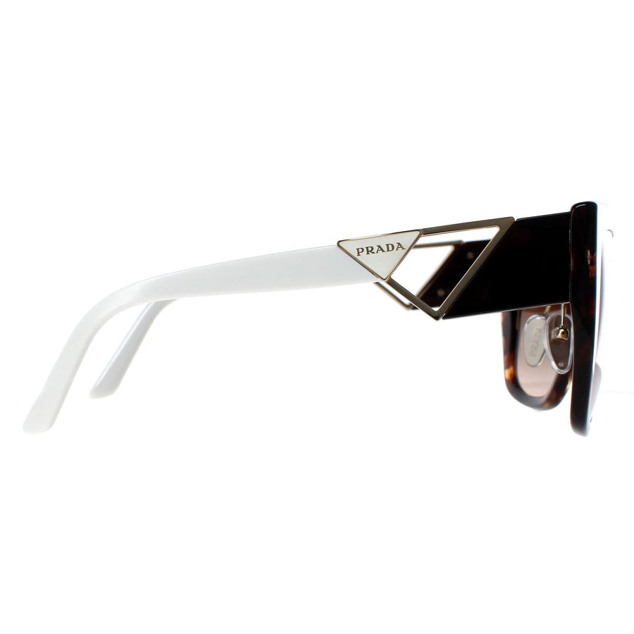 Prada Sunglasses PR21YS 07R6S1 Caramel Tortoise and White Brown Gradient
