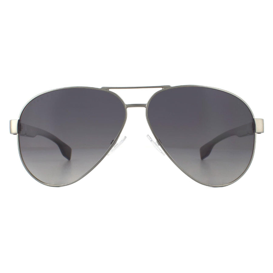 Hugo Boss BOSS 1241/S Sunglasses Matte Dark Ruthenium / Grey Gradient Polarized