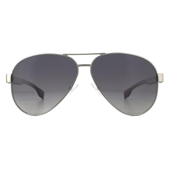 Hugo Boss Sunglasses BOSS 1241/S R80 WJ Matte Dark Ruthenium Grey Gradient Polarized