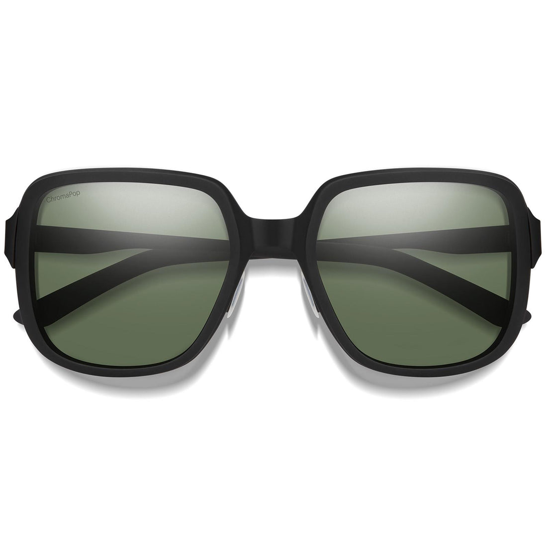 Smith Sunglasses Aveline 003 L7 Matte Black ChromaPop Polarized Green