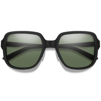 Smith Sunglasses Aveline 003 L7 Matte Black ChromaPop Polarized Green
