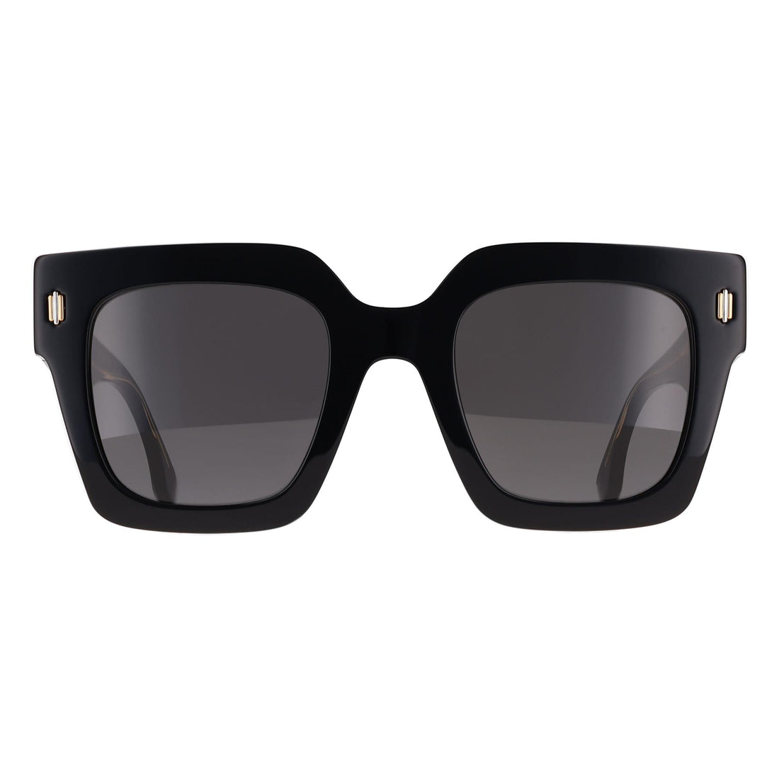 Fendi Sunglasses FE40101I Fendi Roma 01A Shiny Black Smoke Grey