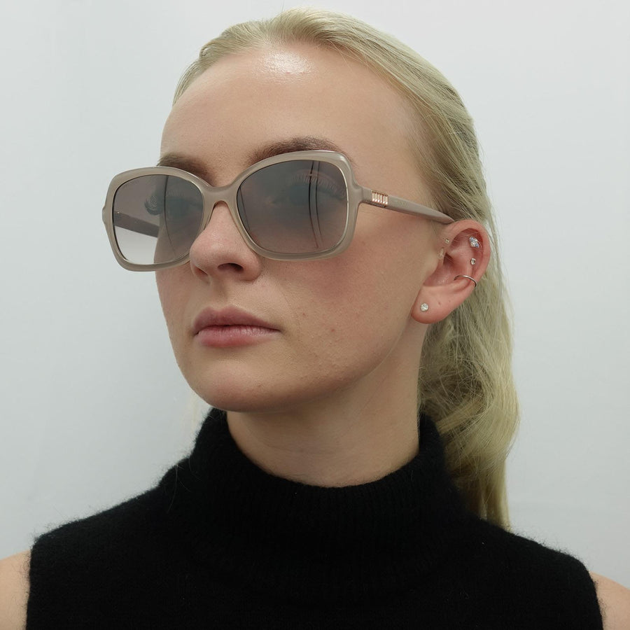 Jimmy Choo Sunglasses BETT/S FWM NQ Nude Brown Silver Mirror