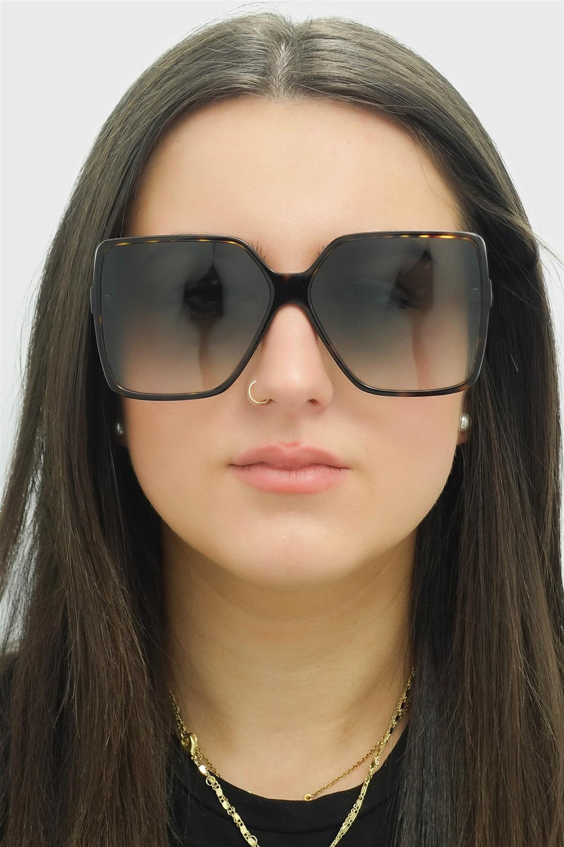 Saint Laurent Sunglasses SL 232-BETTY 003 Havana Blue Gradient