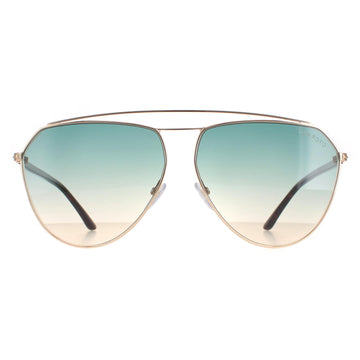 Tom Ford Sunglasses Binx FT0681 28P Rose Gold and Havana Green Gradient