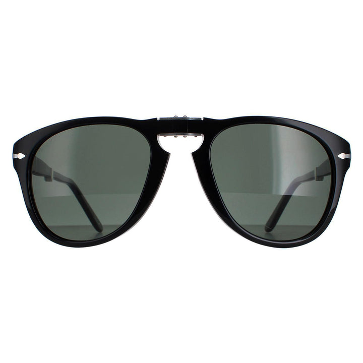 Persol Sunglasses PO0714 95/58 Black Green Polarized Folding 54mm