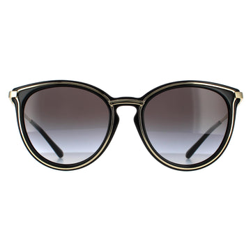 Michael Kors Sunglasses MK1077 10148G Light Gold Black Dark Grey Gradient