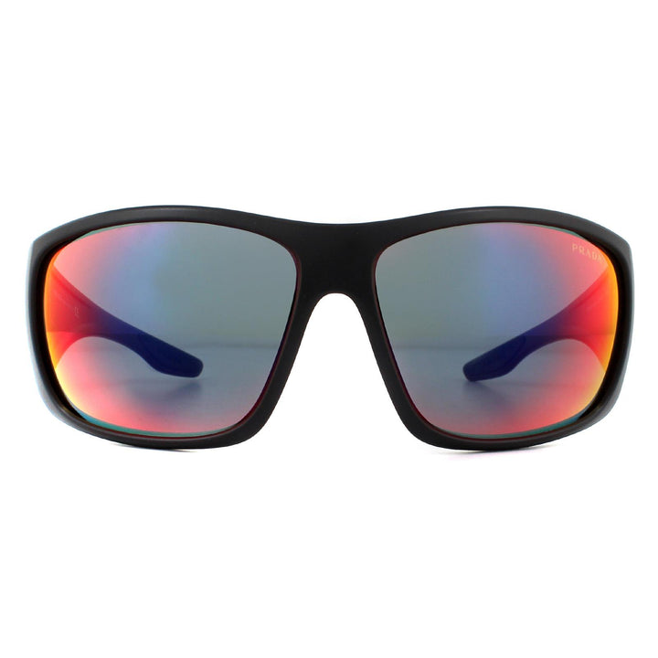 Prada Sport Sunglasses PS04VS 1BO9Q1 Black Dark Drey Blue Red Mirror