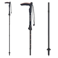 Gabel Trekking Poles Explorer Wired FL XTL Black FoldingTelescopic
