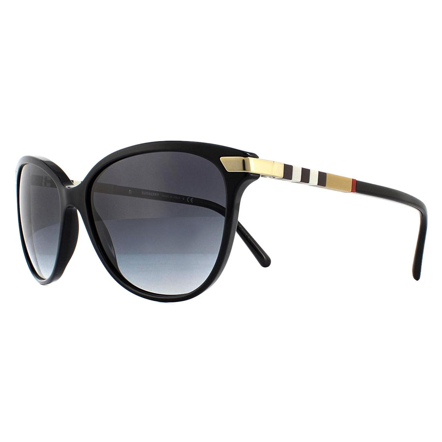 Burberry Sunglasses BE4216 30018G Black With Gold Detailing Grey Gradient
