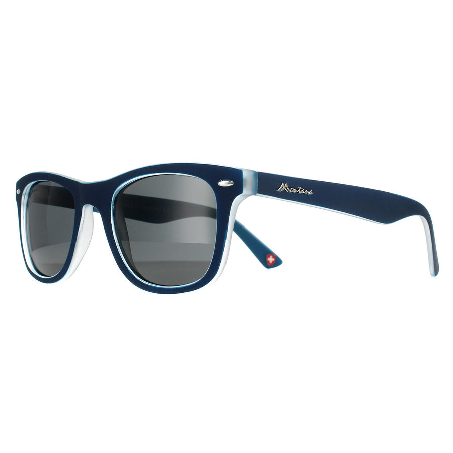 Montana Sunglasses MP41 F Navy Blue Rubbertouch Grey Polarized