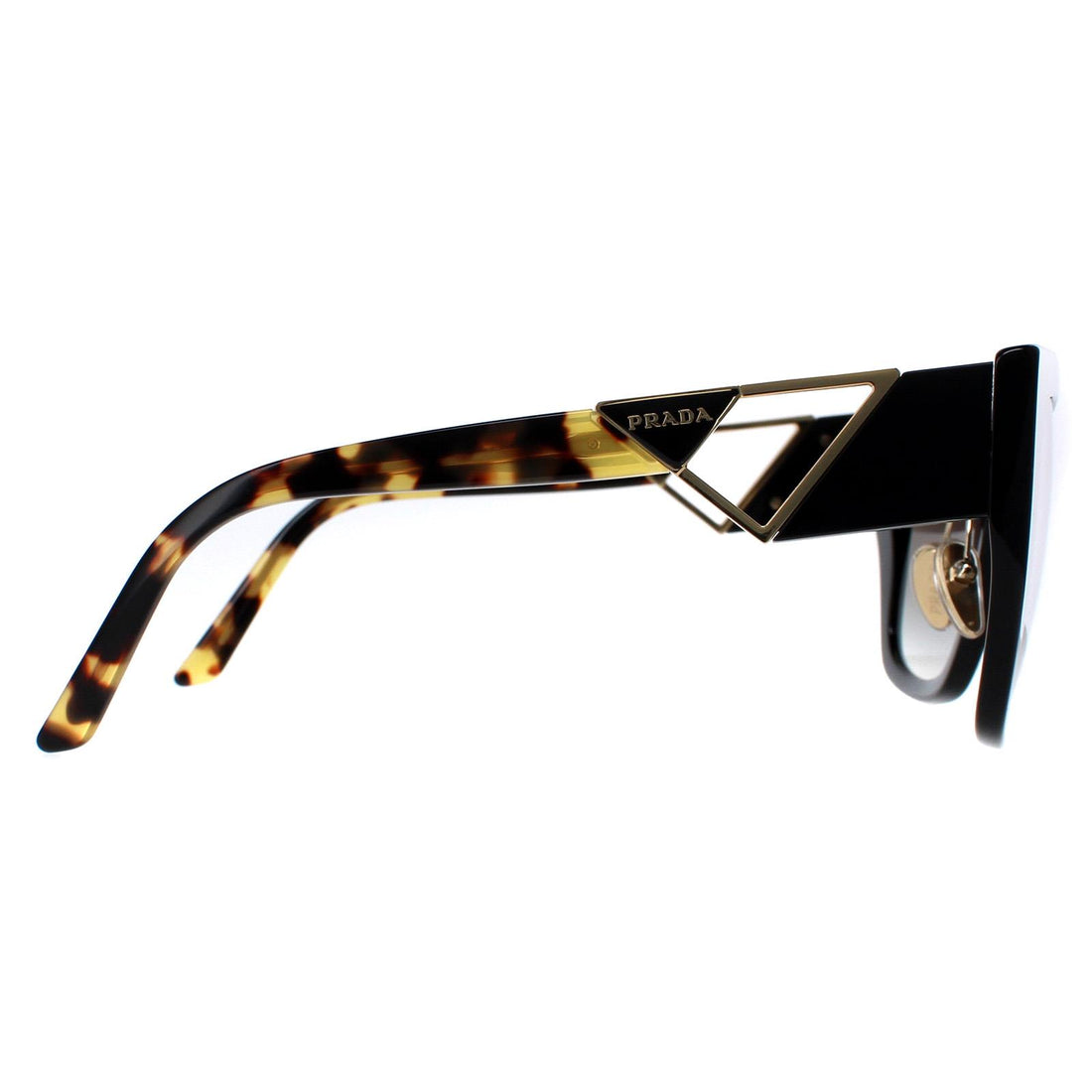 Prada Sunglasses PR21YS 1AB0A7 Black and Tortoise Grey Gradient