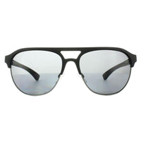 Emporio Armani EA4077 Sunglasses Black Rubber / Grey Polarized