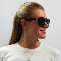 Gucci Sunglasses GG0035SN 001 Black Grey Gradient