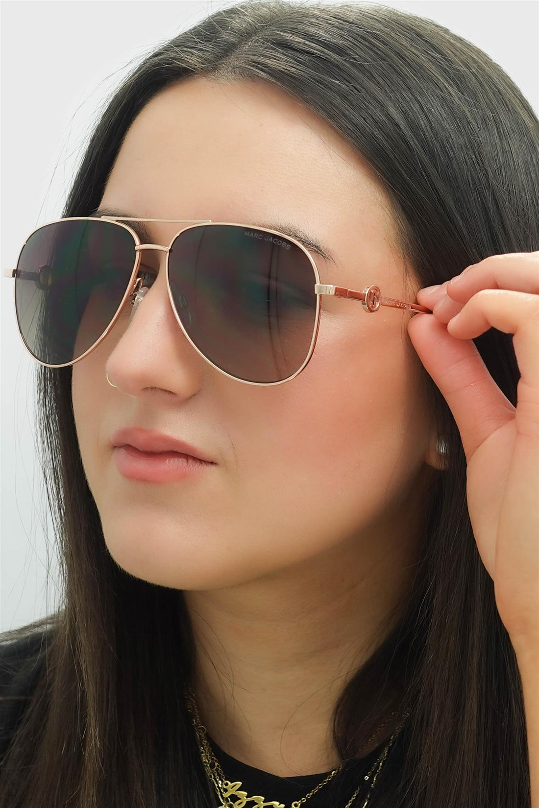 Marc Jacobs Sunglasses MARC 653/S 01Q HA Gold Brown Brown Gradient