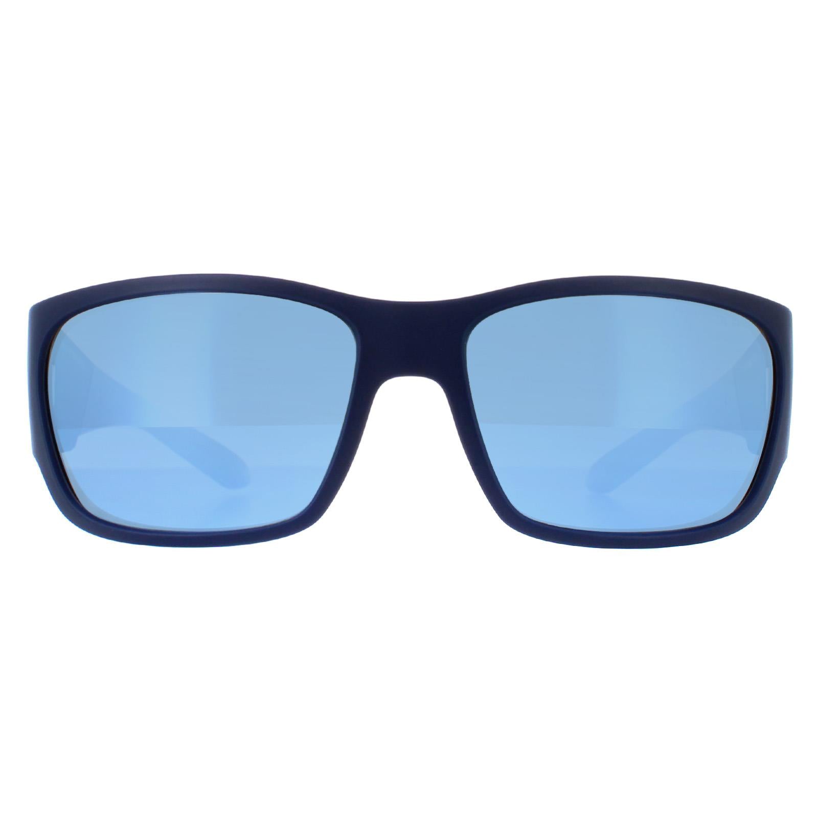 Sunglasses AN4324 Lil' Snap Matte Blue Dark Grey Mirror Water Polarized