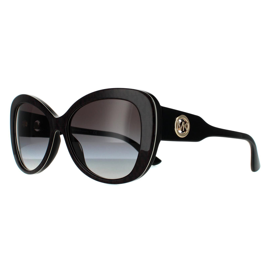 Michael Kors Sunglasses MK2120 33558G Dark Brown Jacqaurd Logo Dark Grey Gradient