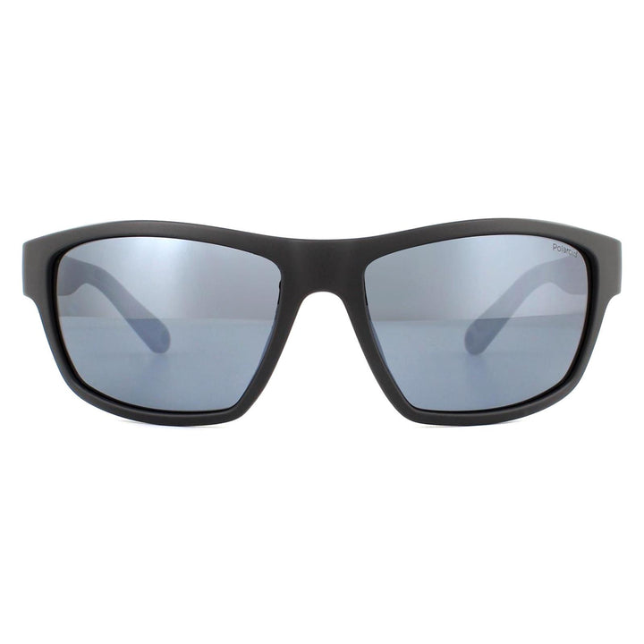 Polaroid Sport Sunglasses PLD 7037/S 003/EX Matte Black Grey Silver Mirror Polarized