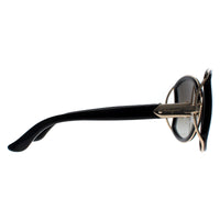 Salvatore Ferragamo Sunglasses SF719S 001 Black Gold Brown Gradient