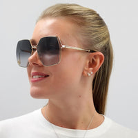 Gucci Sunglasses GG0817S 006 Gold Grey Gradient