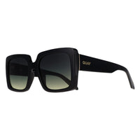 Quay Sunglasses Total Vibe 55796 Black Smoke Green Gradient