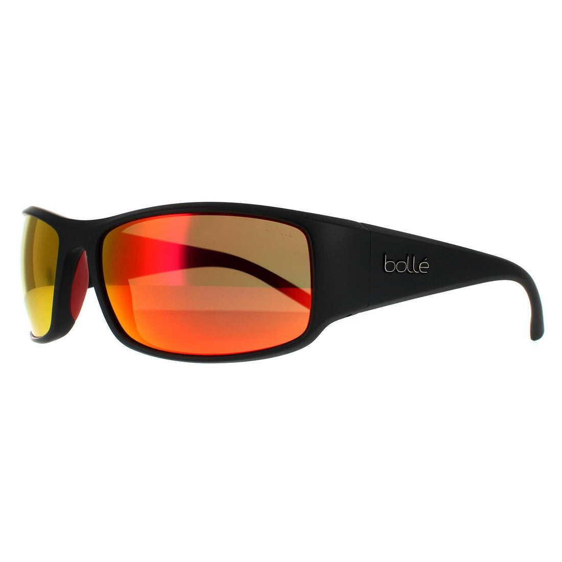 Bolle Sunglasses King 14241 Black Metal Red Brown Fire