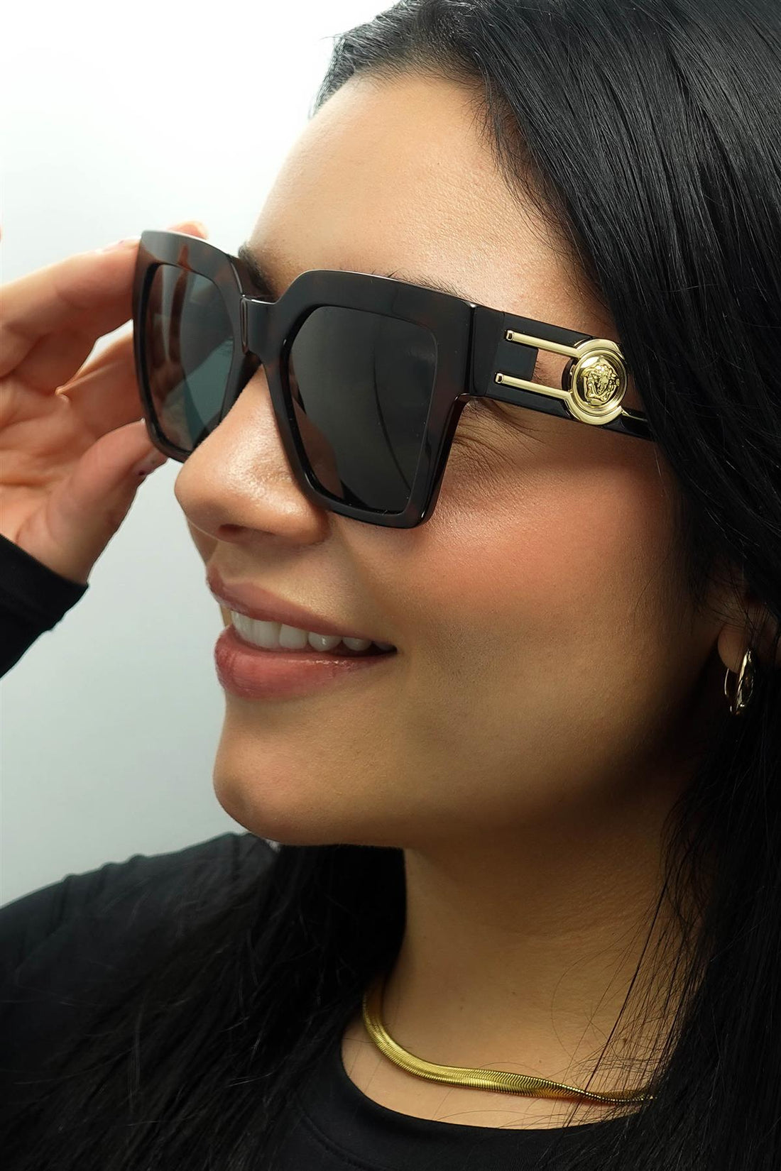 Versace Sunglasses VE4458 542987 Dark Havana Dark Grey