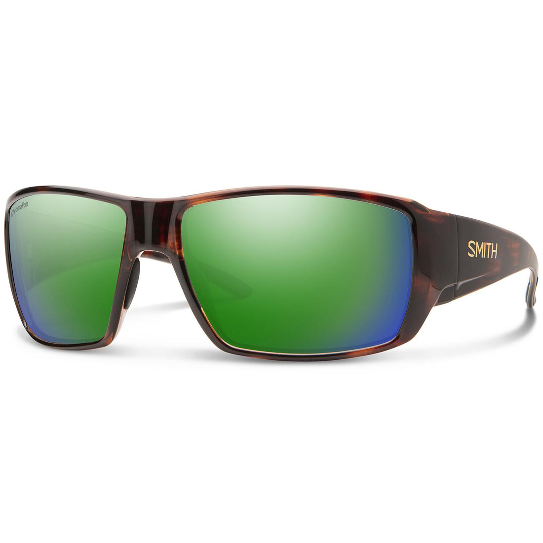 Smith Sunglasses Guides Choice 086 UI Tortoise ChromaPop Glass Polarized Green Mirror