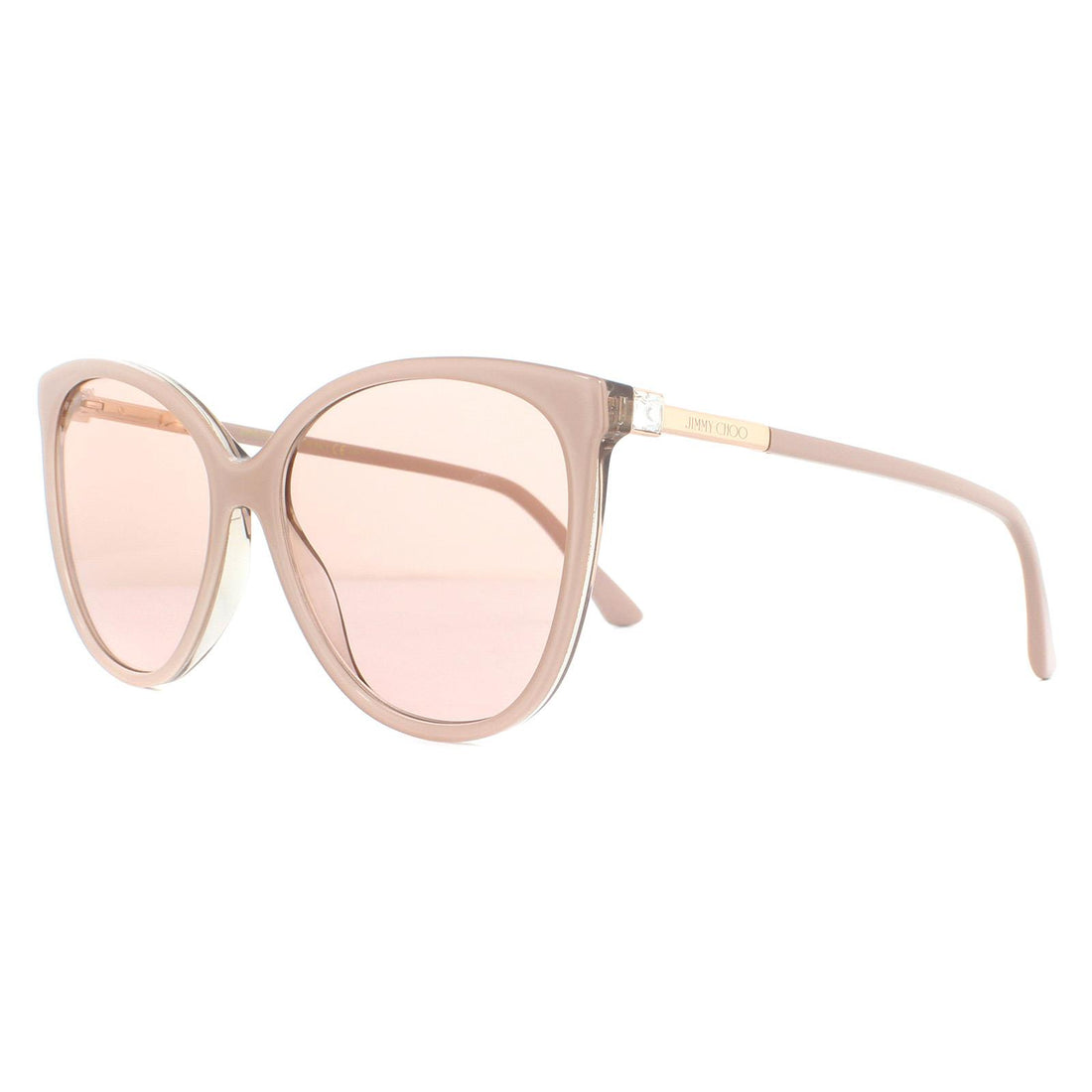 Jimmy Choo Sunglasses Lissa/S KON K1 Nude Glitter Gold Mirror