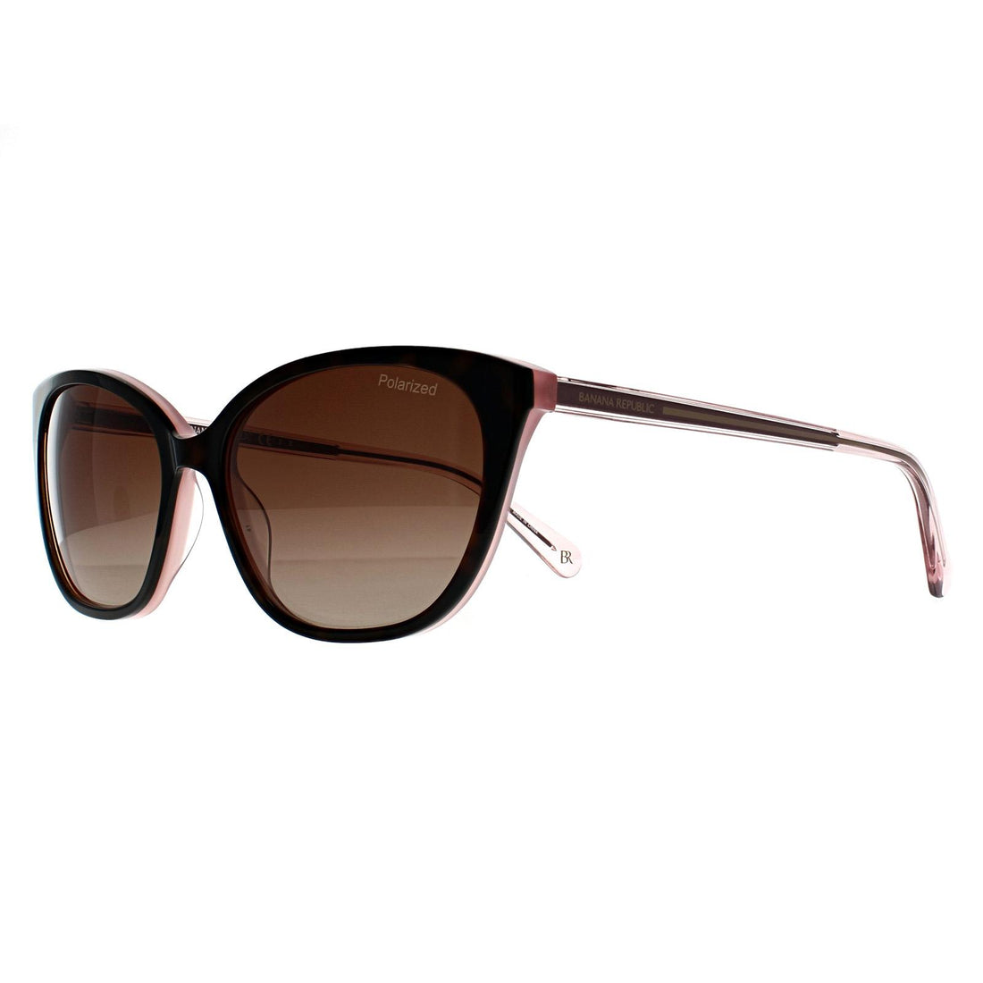 Banana Republic Sunglasses BR 2001/S S0R LA Brown Havana Pink Brown Gradient Polarized