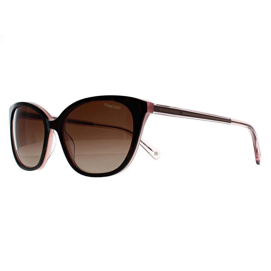 Banana Republic Sunglasses BR 2001/S S0R LA Brown Havana Pink Brown Gradient Polarized