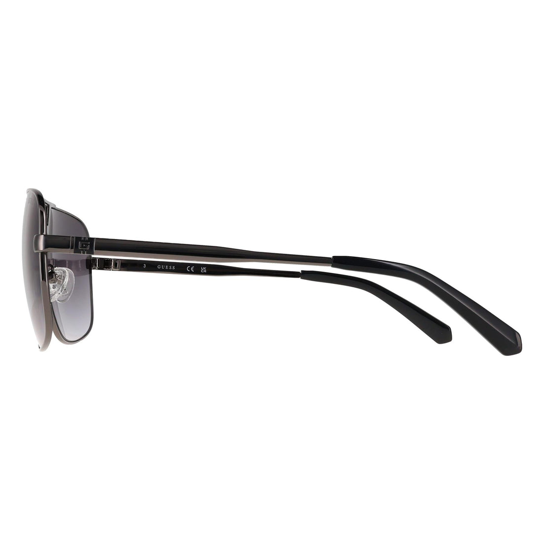 Guess Sunglasses GU00070 08B Shiny Gunmetal Smoke Grey Gradient