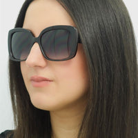 Karen Millen Sunglasses KM5056 103 Dark Havana Grey