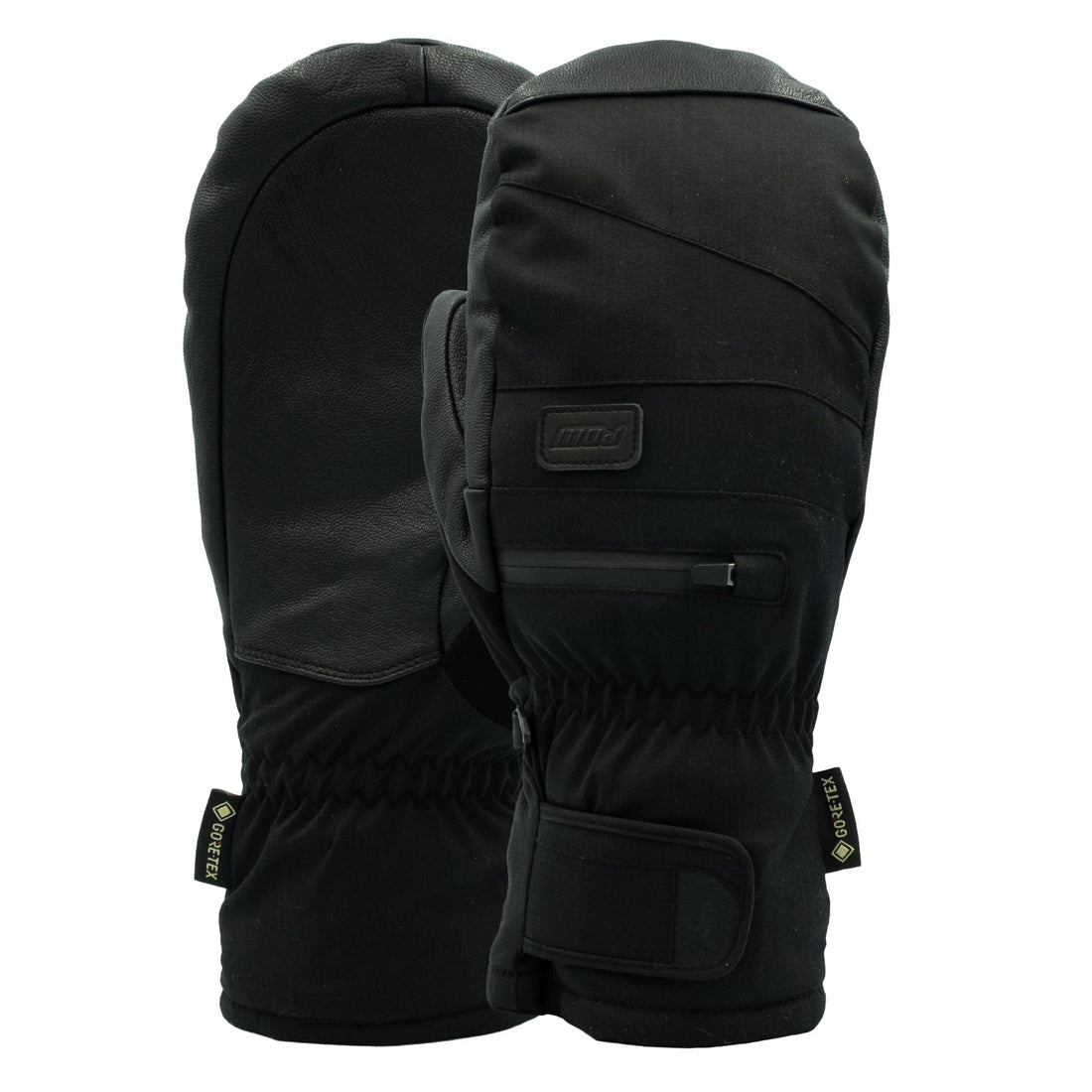 POW Black Wayback GTX Short Mens Mitten Snow Glove - M