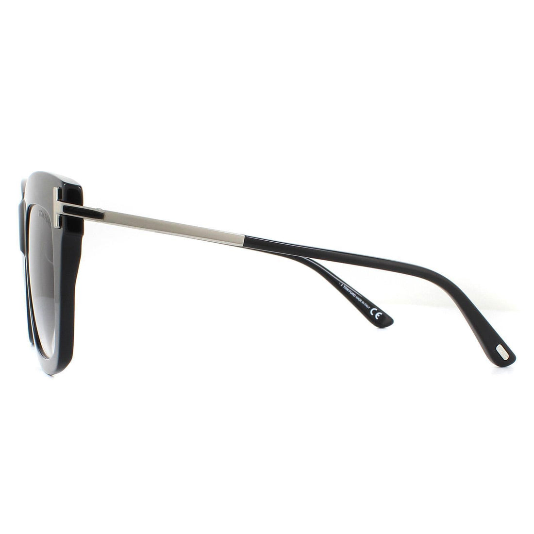 Tom Ford Sunglasses Dasha FT0822 01B Shiny Black Smoke Gradient