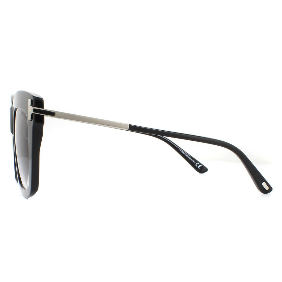 Tom Ford Sunglasses Dasha FT0822 01B Shiny Black Smoke Gradient