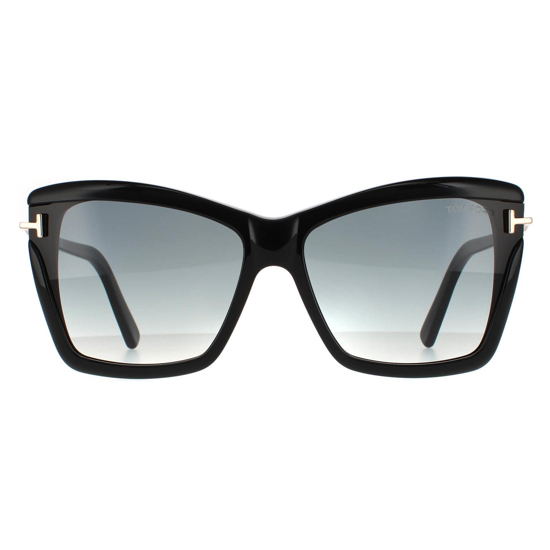 Tom Ford Sunglasses Leah FT0849 01B Shiny Black Smoke Gradient