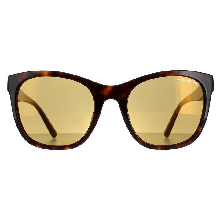 Armani Exchange Sunglasses AX4105SF 82135A Shiny Havana Gold Mirror