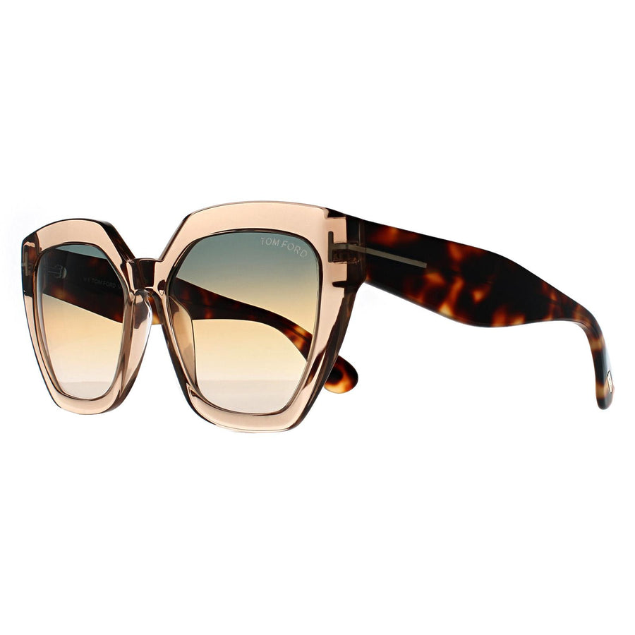 Tom Ford Sunglasses FT0939 Phoebe 45B Shiny Light Brown Blue Gradient