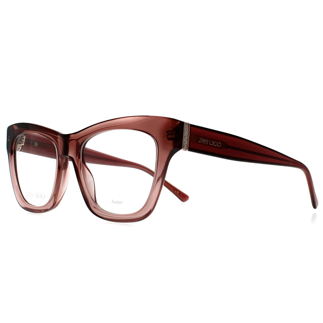 Jimmy Choo Glasses Frames JC351 2LN Burgundy Pink Faded Women