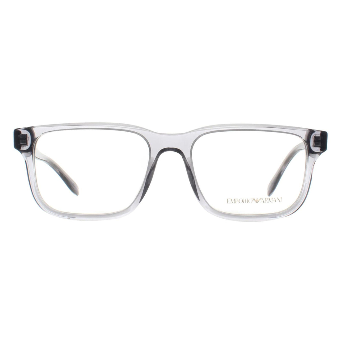 Emporio Armani Glasses Frames EA3218 5075 Shiny Transparent Grey Men