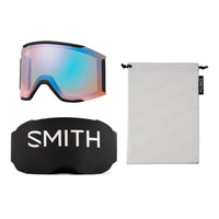 Smith Ski Goggles Squad Mag 0JX 4K Black ChromaPop Sun Blue Mirror & Storm Blue Sensor Mirror